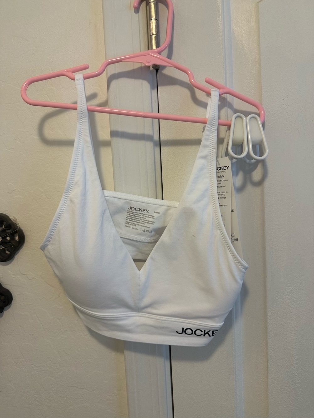 Jockey ladies white plunge bralette size Small NWT
